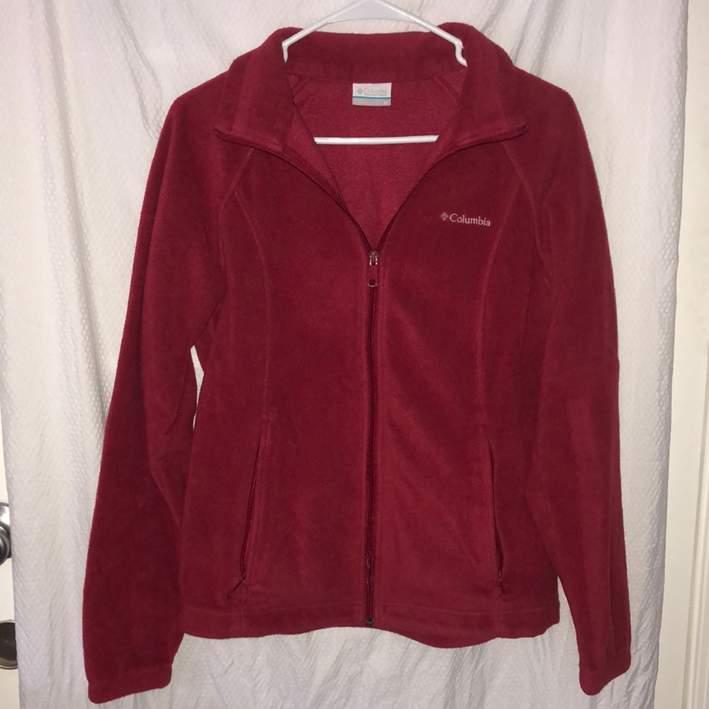 Red Columbia Zip Up Size Medium